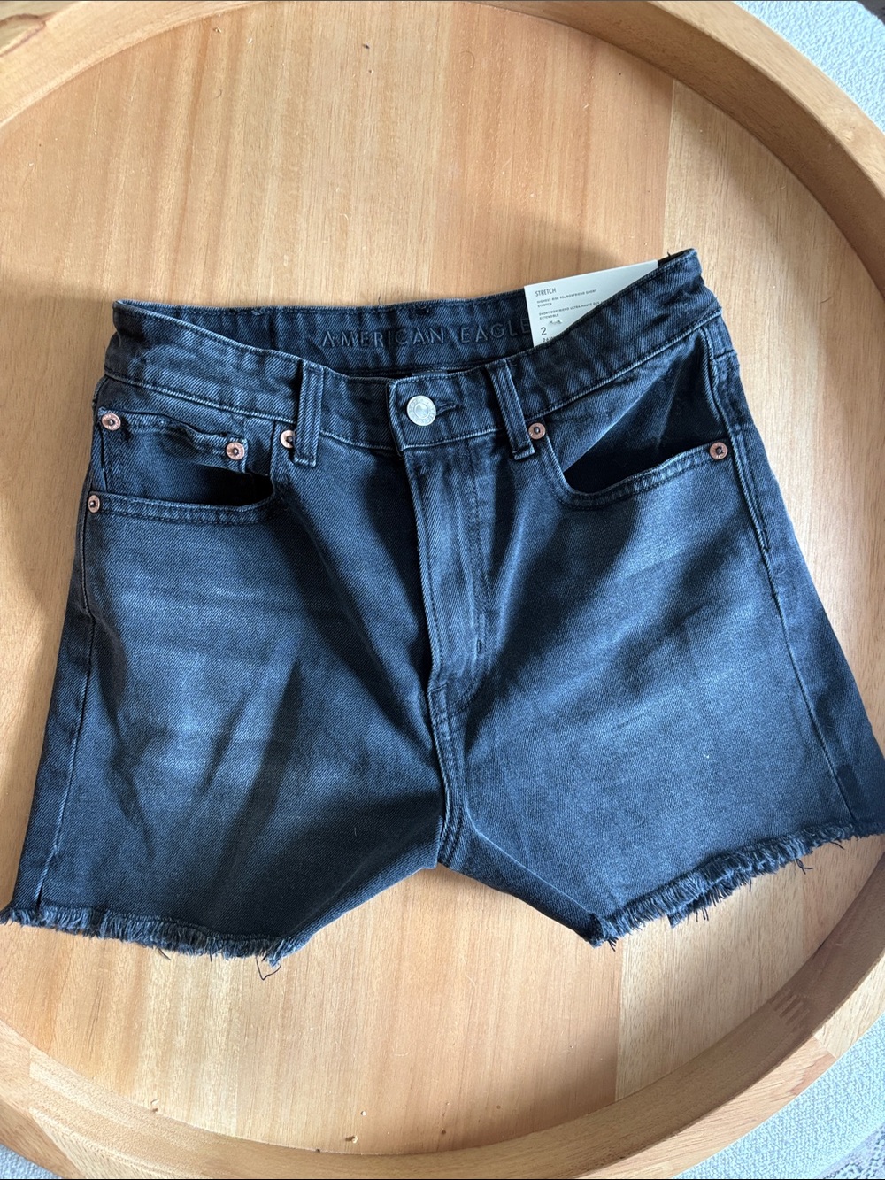 American Eagle Outfitters Black Denim Jean Shorts